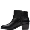 CLARKS WOMENS D FIT ZIP ANKLE BOOT - BLACK LEATHER